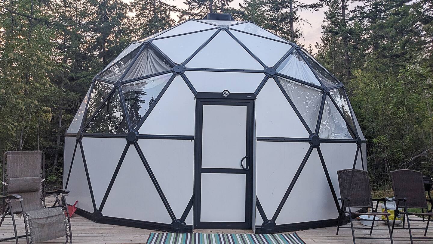 Close-up front view of the dome